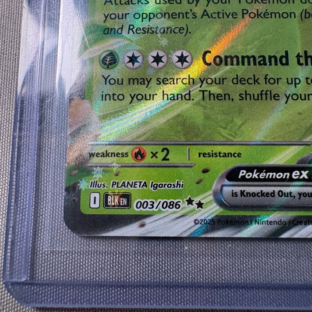 Pokemon Serperior ex 003/086 BLK EN Black White Ultra Rare Holo Card